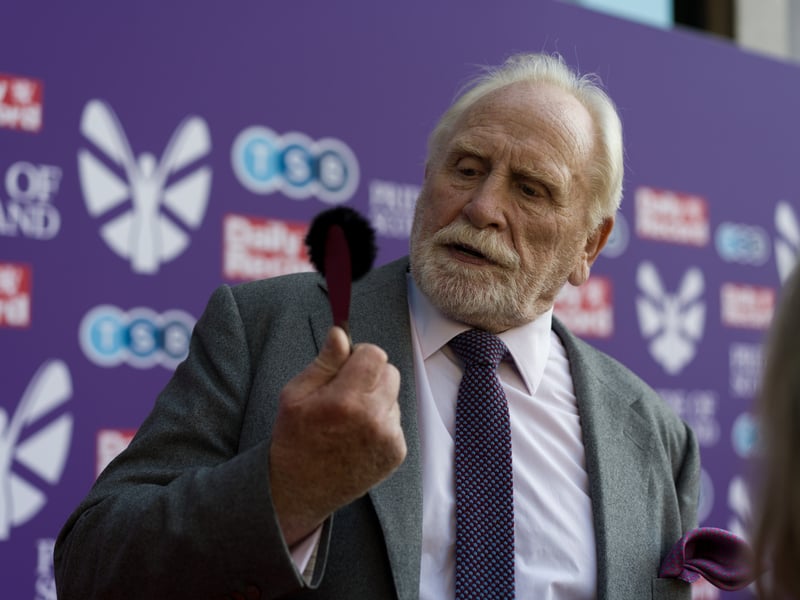 Trainspotting actor James Cosmo was spotted on the red carpet at the Pride of Scotland Awards. 