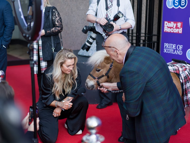 A little Shetland therapy pony called Wilson stole the show. He was dressed in a full kilt outfit. 