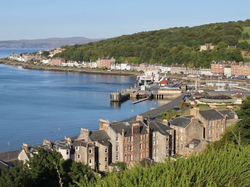 With an average property price of just £101,477, Rothesay is the cheapest place on Scotland's coasat to buy a home. Located on the Isle of Bute, in Argyll and Bute, you reach the town by ferry from Wemyss Bay.