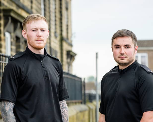 Cops PC Adam Morton and PC Ben Child dived in to pull drowning woman from canal near Barnsley. Both now receiving bravery awards. Photo: South Yorkshire Police Federation