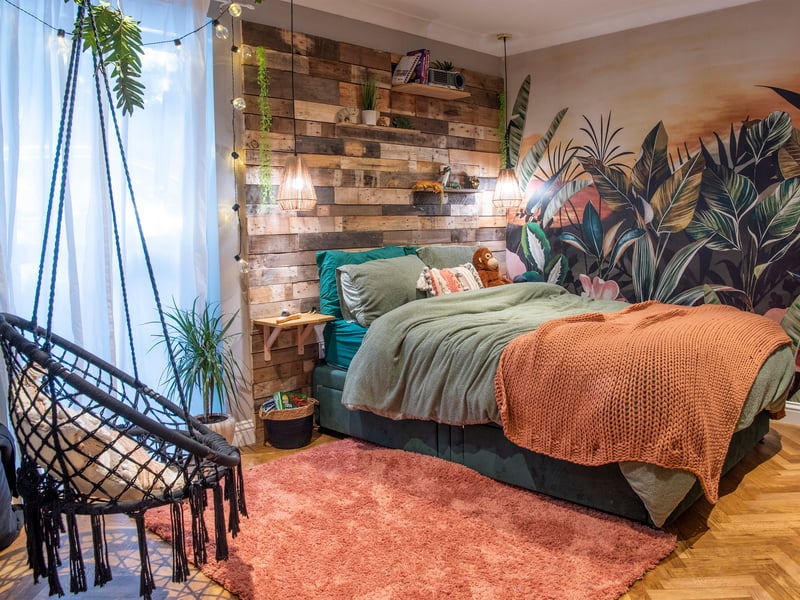 Honeysuckle Cottage's biophilic bedroom