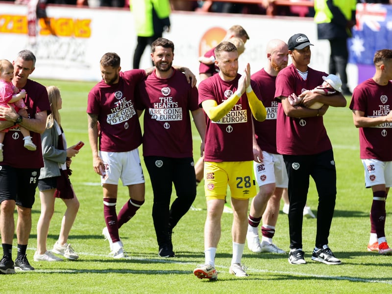 Hearts finished third in the Premiership after 49 games in all competitions. They won 26 matches, drew 8 and lost 15, scoring 73 goals and conceding 59.