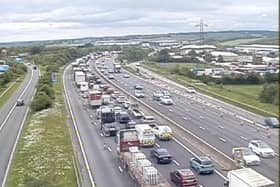 Severe delays have been reported on the M1 near Sheffield in South Yorkshire following a crash at around 12.30pm today (May 24).