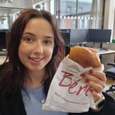 Reporter Kirsty Hamilton tried a Béres pork sandwich for the first time in honour of National Sandwich Week.