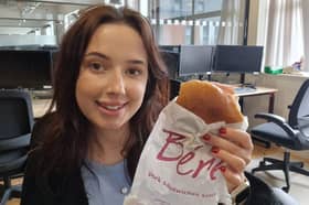 Reporter Kirsty Hamilton tried a Béres pork sandwich for the first time in honour of National Sandwich Week.