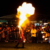 A fire-eater at Autumn Lights festival. The fireworks spectacular is coming to Don Valley Bowl in Sheffield on Bonfire Night, headlined by Phats & Small.