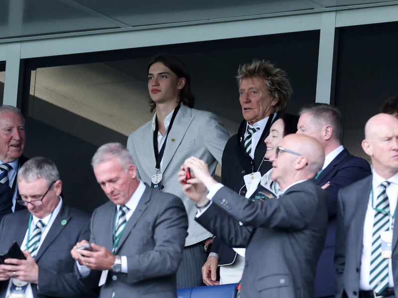 Music legend and diehard Celtic fan Sir Rod Stewart was in attendance.