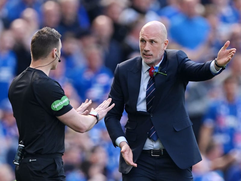 Clement gestures with fourth official Steven MacLean