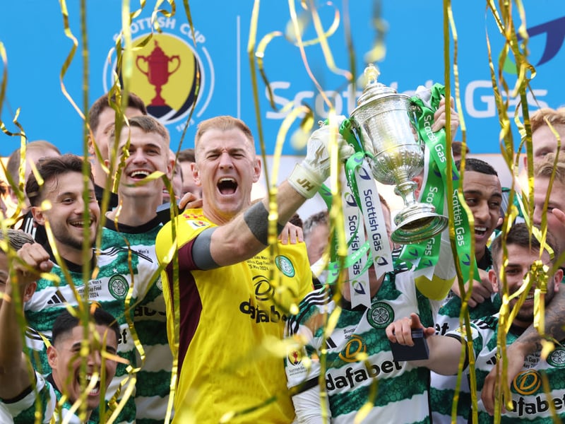 Joe Hart finishes his Celtic stint with a trophy.