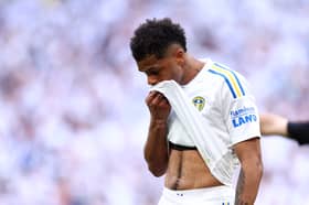 Leeds United's Georginio Rutter is despondent as they suffer 1-0 Championship play-off final defeat to Southampton at Wembley. Picture: Alex Pantling/Getty Images)