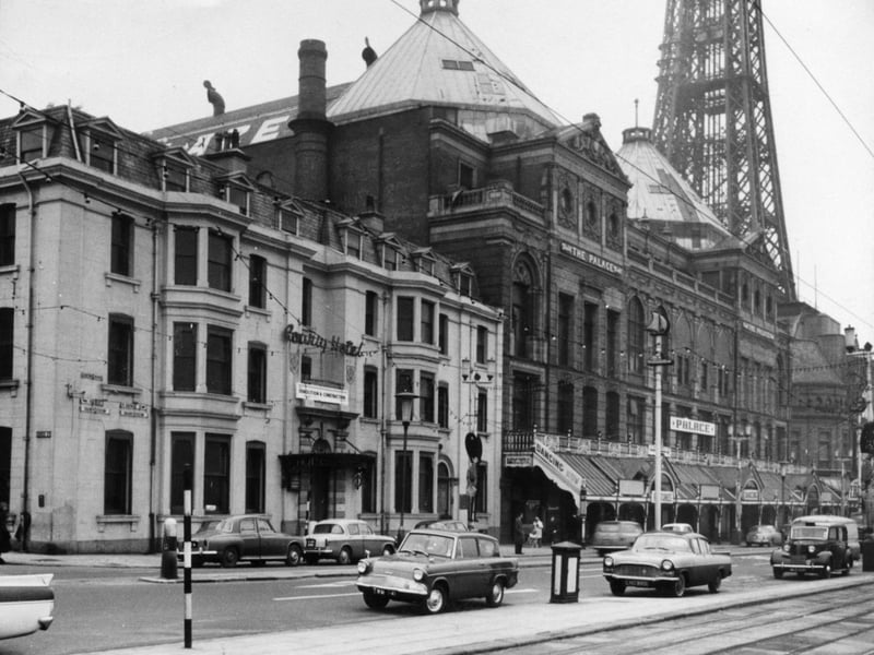 The County Hotel to the left