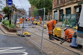 Work to replace tramlines in Sheffield city centre are underway, and we found out what disruption is being caused for tram users. Photo: David Kessen, National World