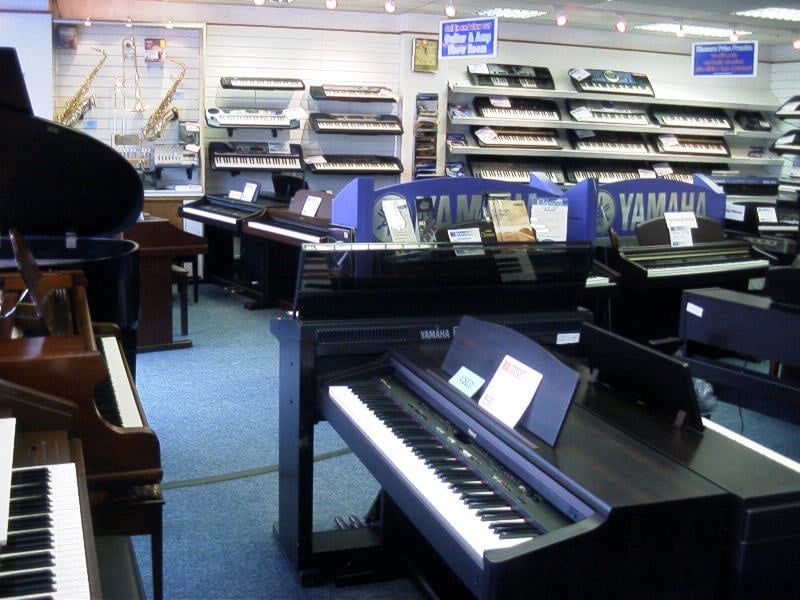 Rimmers Music, Devonshire Road, Blackpool. The newly extended and refurbished showroom