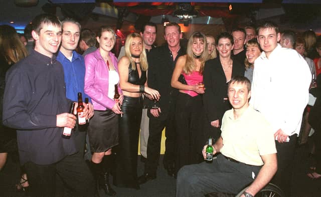 Opening of The Residence nightclub in Poulton, formerly Club L'Orange.
Pic shows guests of owner Elliott Simpson (centre) at the opening.
