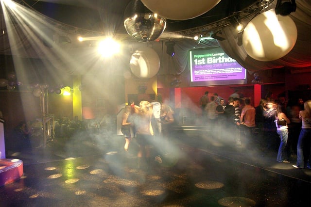 The Peppermint Lounge nightclub in the Teanlowe Centre, Poulton, celebrated its first birthday with a party in 2005