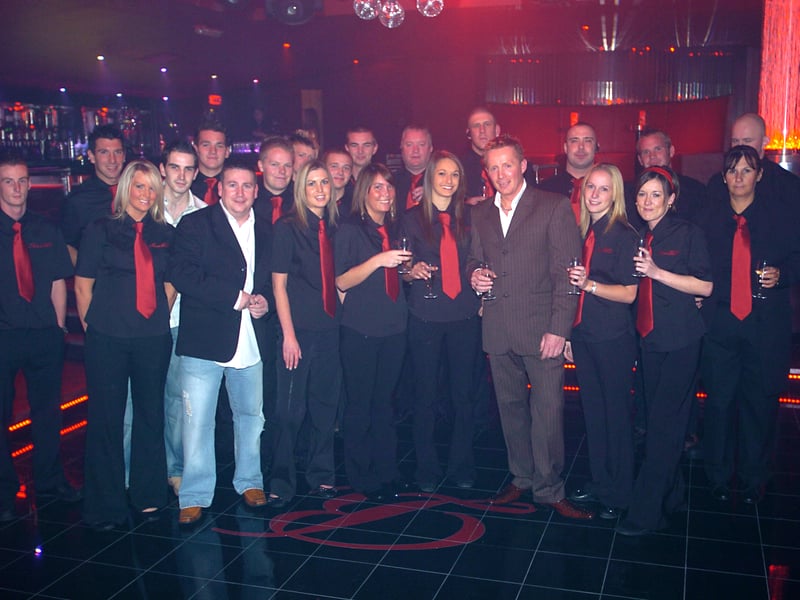 Staff at the opening night of the newly refurbished Residence nightclub in Poulton.