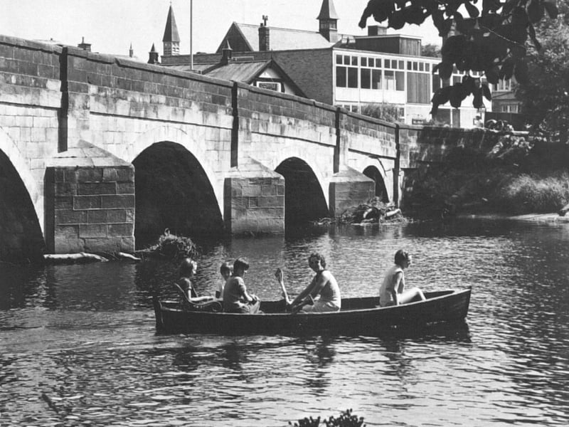 The bridge over the River Wharfe in August 1968.