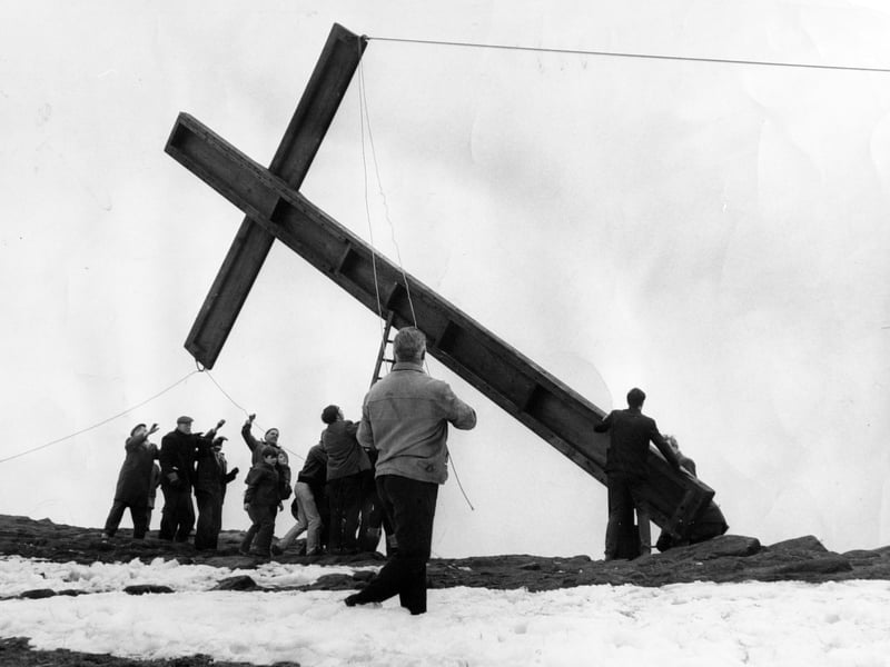 The Otley Chevin cross pictured in March 1969.
