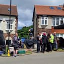 Film crews at Marsh Lane, Crosspool, filming the thriller 'Reunion' for the BBC. Photo: David Kessen, National World