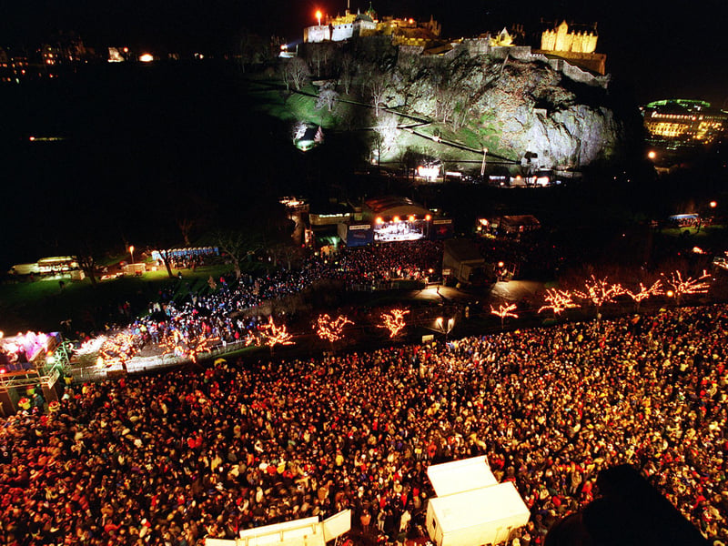 The world's greatest Hogmanay street party on Princes Street used to be free. However, after the 1997 event drew an estimated 400,000 people to the city centre to see Britpop stars Ocean Colour Scene the event became ticketed, with locals having to queue to get the gold dust tickets. Now you have to pay to go to the party, but from the comfort of your own home by booking online.