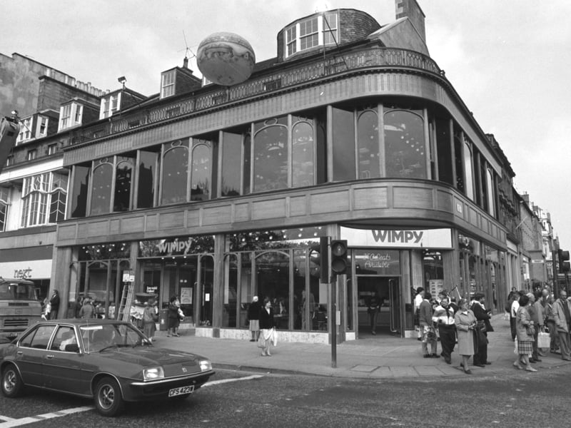 The two Wimpy restaurants on Princes Street, at the corner of Castle Street (pictured) and at the east end where the Apple store now is, were a great place to meet friends on a visit 'up the toon' in the 1980s and 90s. With so many friends' birthday parties taking also place upstairs at both during the same two decades.