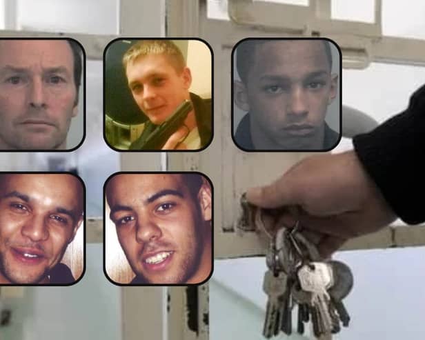 All of the South Yorkshire killers pictured here could be back on our streets in the not too distant future