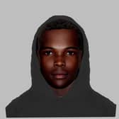South Yorkshire Police has released an e-fit image of a man they want to speak to following a robbery in Sheffield city centre in March.