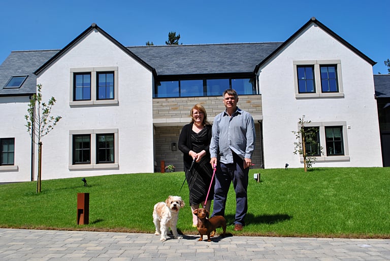 Sea View in North Berwick is a new-build which is home to Jenny and David and their two dogs Charlie and Belle.