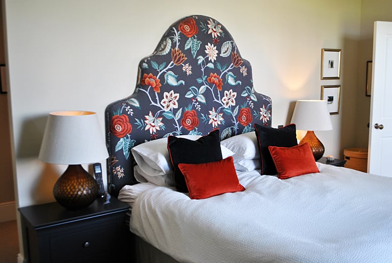 The beautifully decorated bedroom.