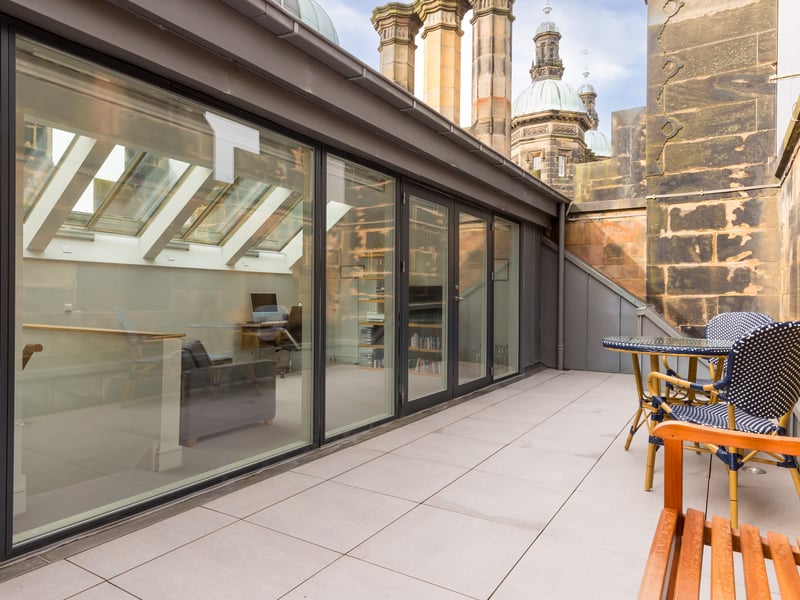 The penthouse benefits from its own private roof terrace.