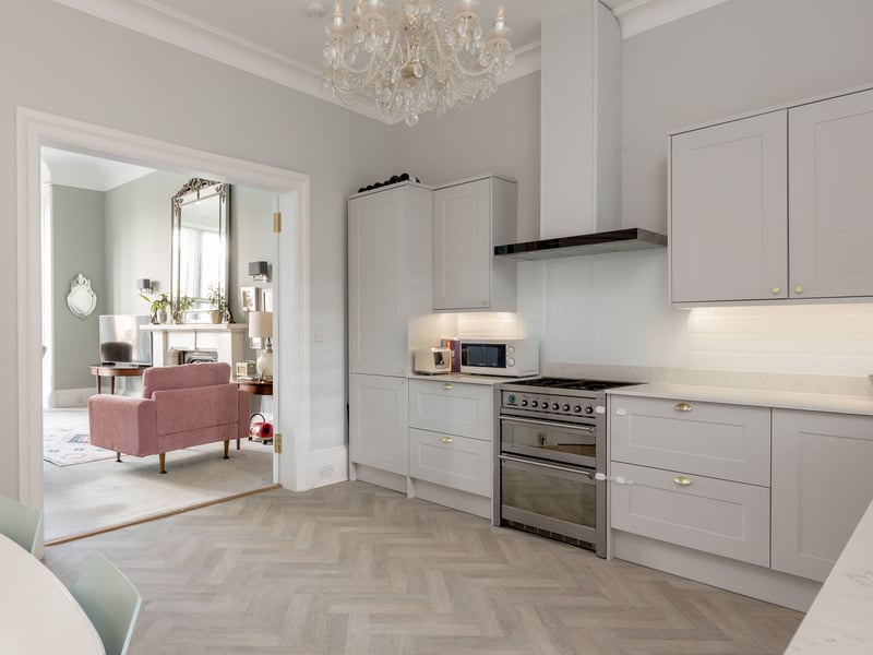 The contemporary kitchen. For further information about the property, contact Macgregor on 0131-283 2833.