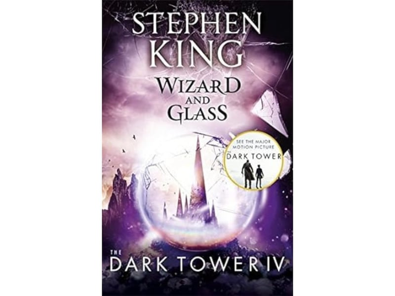 The fourth in King's Dark Tower series of books, Wizard and Glass has an average rating of 4.26 from 200,819 reviews. Roland, Eddie, Susannah, Jake, and Jake's pet bumbler survive Blaine the Mono's final crash, only to find themselves stranded in an alternate version of Topeka, Kansas, one that has been ravaged by the superflu virus.
