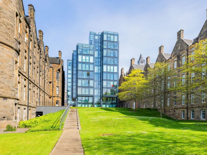This two-bedroom six-floor apartment is in a development forming part of the prestigious Quartermile development in the Lauriston area of Edinburgh's city centre.