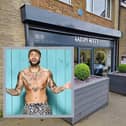 Pals of Sam Taylor (inset picture, courtesy of ITV) who work near the Salon 60 salon in Lodge Moor, main picture, tell why they can't wait to see him on Love Island (Main picture, National World)