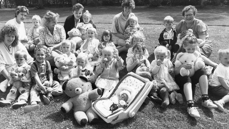 The Tyne Dock Salvation Army Mothers and Toddlers Group organised a Teddy Bears’ picnic in West Park in the summer of 1990. Are you in the picture?