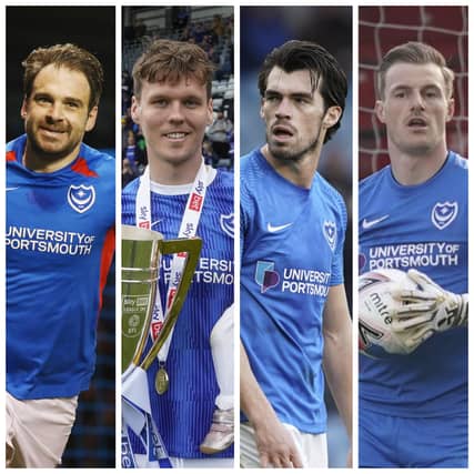 From left: Brett Pitman, Sean Raggett, John Marquis and Craig MacGillivray