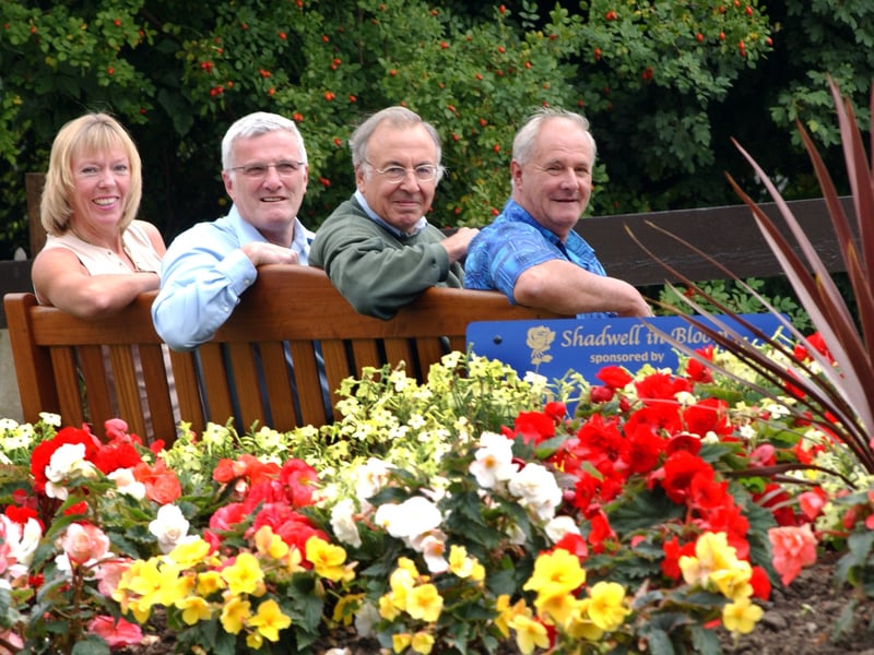 Shadwell in Bloom committee members pictured in September 2003. From left are Debbie Potter, Robert Dyson, Norman Taylor and John Ford.