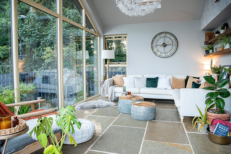 With Bryony's vision and love for interiors and Mark's practical skills they have created a fun family home for them and their two boys which includes a modern glass sunroom extension and converted basement.