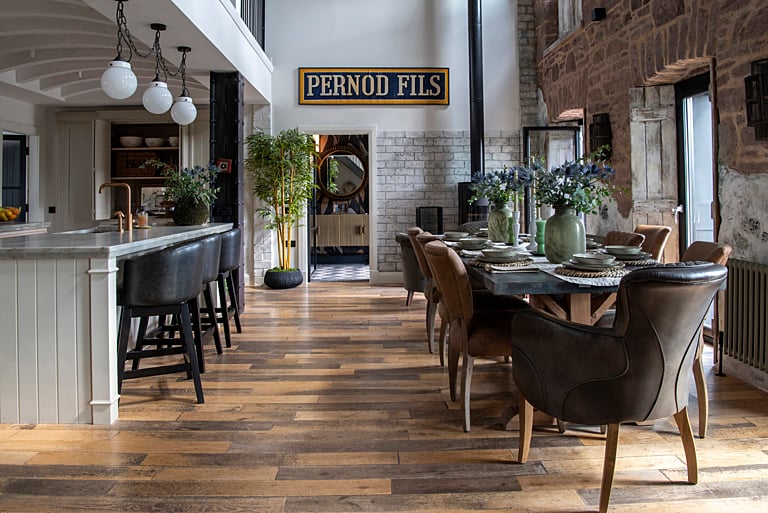 Home to Lee and Dawn, their children Max and Ali and Labradoodle Jude, The Old Mill was transformed from being an empty industrial building, which had lain empty for 25 years - into a three-storey, five-bedroom home.