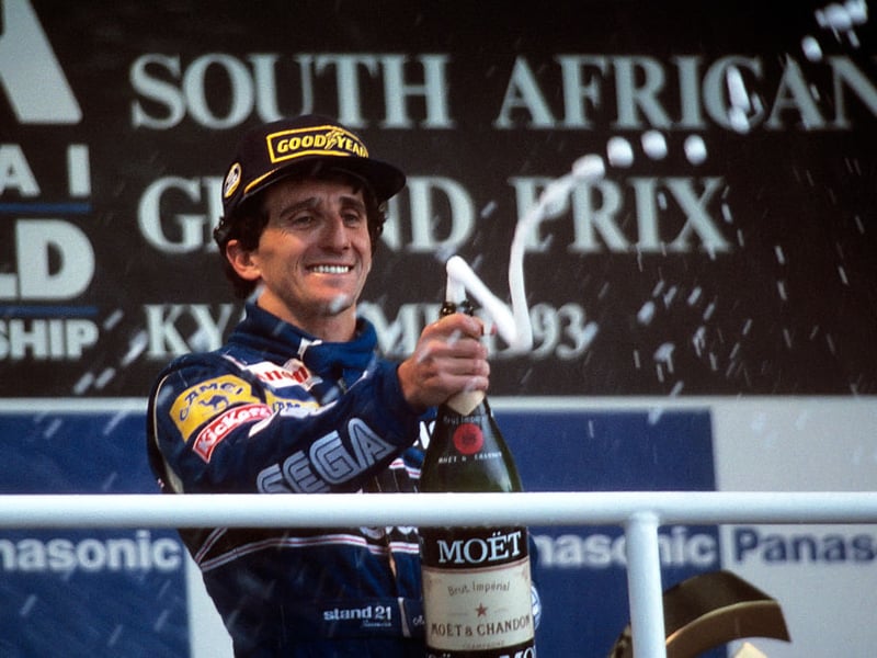 French F1 driver and team owner Alain Prost won four Formula One World Drivers' Champion between 1987 until 2001, winning a then-record 51 races. He's worth around $100 million.