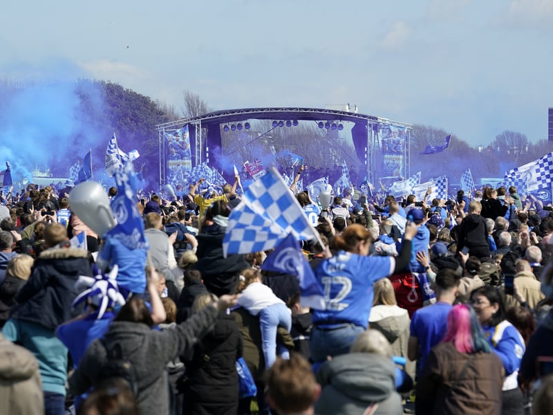 Memorable scenes on Southsea Common for the champions