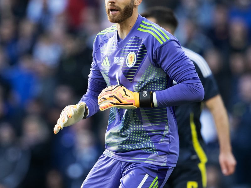 Didn't have a great deal to do in either half. But he will now head to Germany on the back of a clean sheet and that can only breed confidence. Replaced by Craig Gordon with 20 minutes to go as the Hearts stopper made an emotional appearance at Hampden.
