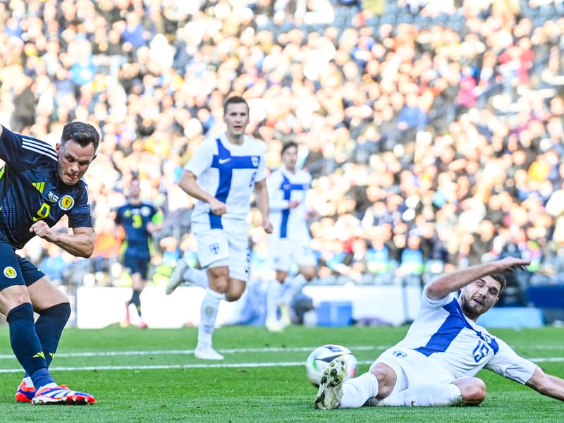 He cut a frustrated figure for the best part of an hour. However, when the first real bit of quality was launched in the box, it was the Hearts marksman that was there to do what he does best. Many expect Che Adams to get the nod against Germany next week but he did what he could tonight to try and convince Steve Clarke otherwise.