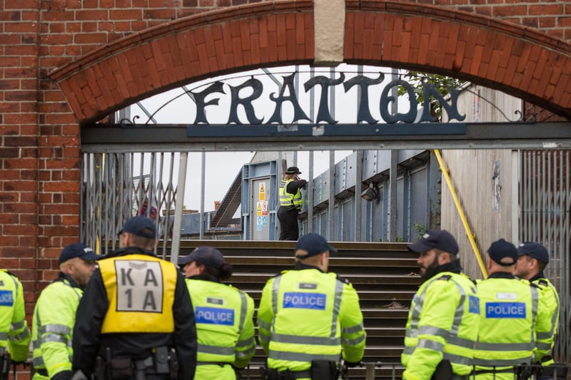 You've made your way to Fratton on a packed train, shuffled up the platform and along the railway bridge. Now it's time for the Goldsmith Avenue slalom! Dodge in and out of fellow fans, apologise for walking into heels and spill out on to the road to face oncoming traffic - all standard stuff!