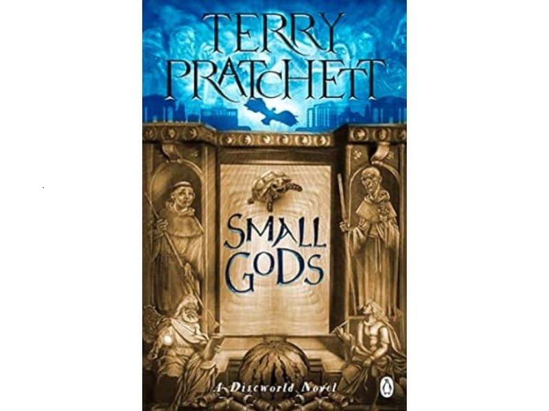 The 13th Discworld book from 1992, Small Gods, just misses out on a place in the top 10, with an average rating of 4.32 from 122,668 reviews. "Religion is a competitive business in the Discworld. Everyone has their own opinion and their own gods, of every shape and size - all fighting for faith, followers, and a place at the top. So when the great god Om accidentally manifests himself as a lowly tortoise, stripped of all divine power, it's clear he's become less important than he realised. In such instances, you need an acolyte, and fast. Enter Brutha, the Chosen One - or at least the only One available. He wants peace, justice and love - but that's hard to achieve in a world where religion means power, and corruption reigns supreme..."