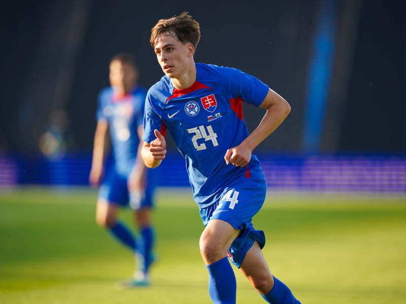 Officially Slovakia's youngest ever debutant , the 18-year-old winger has caught the eye of many after a promising campaign with Dutch giants Feyenoord. He gained UEFA Champions League experience with the Eredivisie outfit last season and a positive Euro 2024 campaign could see his reputation boom this summer.