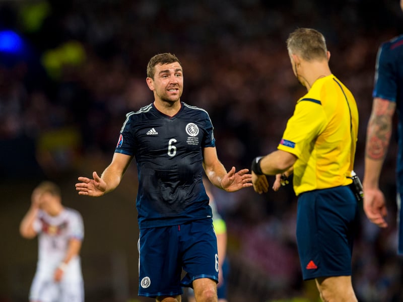 Scorer of Scotland's second goal on the night, McArthur was capped 32 times but rarely featured for the national side after 2016 following a request to manager Alex McLeish to be excused from international games due to the management of ongoing back problems. A Crystal Palace stalwart, he spent nine seasons in the EPL with the Eagles before retiring in 2023. He has yet to announce his next steps.
