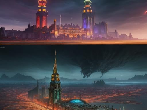 This is what Blackpool and its famous seafront could look like in the Year 3,000. Good to know the Lights will still be going but that ominous dark cloud is a tad worrying.