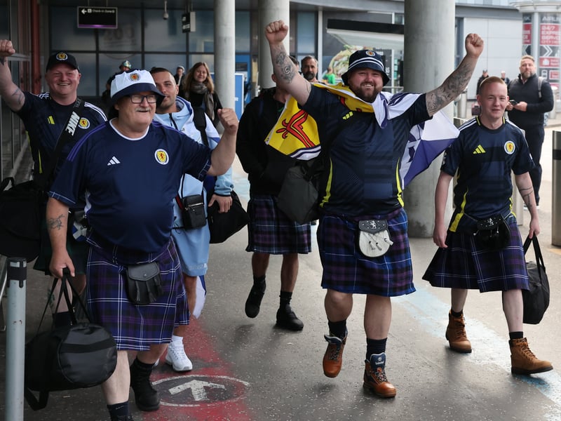 A horde of Scotland fans show their excitement ahead of the Euro 2024 tournament.