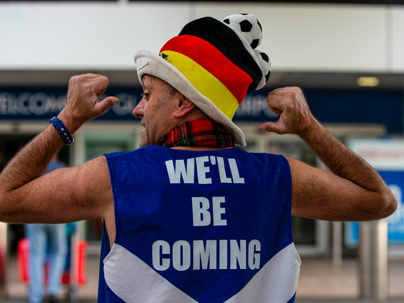 This man has definitely been struck by Euros fever!